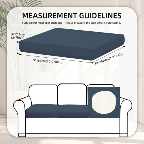 8Pcs Stretch Patio Cushion Covers,Outdoor Couch Covers Replacement,Outdoor Couch & Sofa Slipcovers,for Patio Furniture Cushion Covers,Washable Reusable Furniture Protector (Grey Blue,Cover Only)