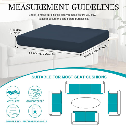 12 Pcs Stretch Patio Cushion Covers,Outdoor Couch Covers Replacement,Outdoor Couch & Sofa Slipcovers,for Patio Furniture Cushion Covers,Washable Reusable Furniture Protector (Gray Blue,Cover Only)